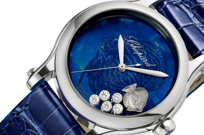 蕭邦Happy Fish腕錶 移動鑽石舞出海洋芭蕾