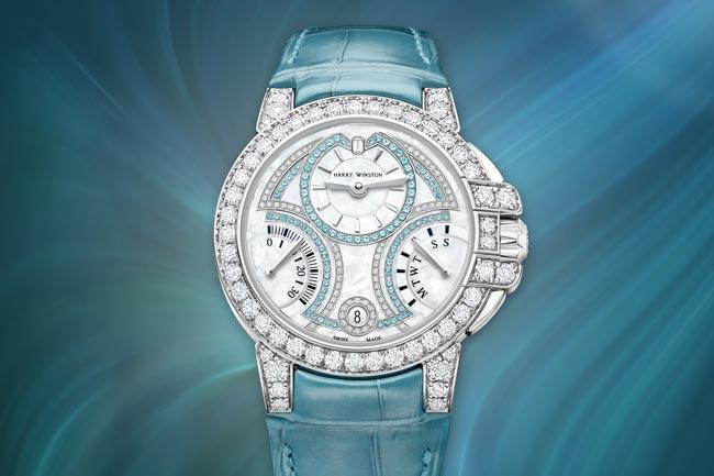 海瑞溫斯頓海洋Ocean系列36毫米雙逆跳功能限量版腕錶