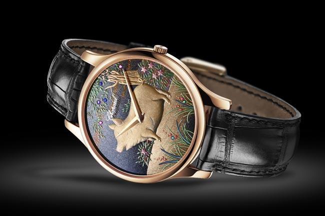 薈萃東西方工藝 蕭邦金豬蒔繪腕錶