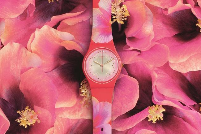 送給媽媽的木槿花 SWATCH溫柔木槿腕錶