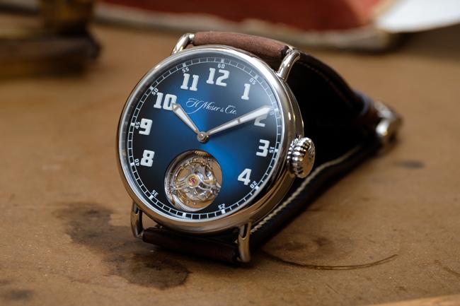 典雅經典時計 亨利慕時Heritage經典陀飛輪電光藍腕錶