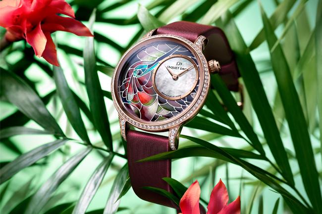 2019 Time To Move 色彩斑斕動人蜂鳥 雅克德羅「Smalta Clara Colibri」時分小針盤腕錶