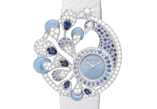 BOUCHERON Ajouree Hera 鏤刻系列孔雀腕錶