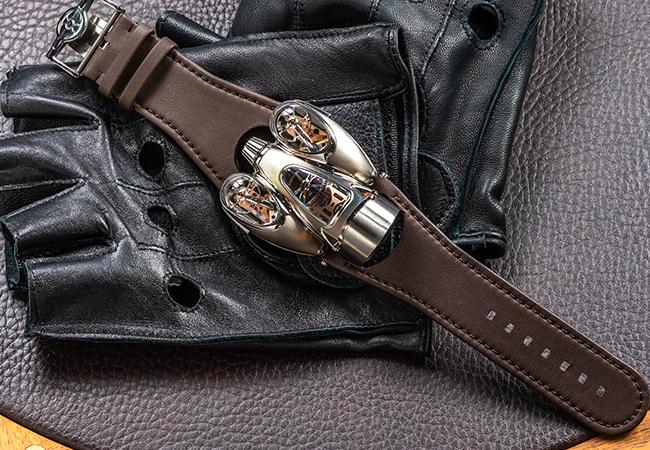 MB&F HM9 Flow Road Edition 直徑57 x 47 x23mm 鈦金屬錶殼