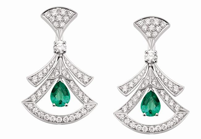 BVLGARI Divas’ Dream系列祖母綠與鑽石耳環