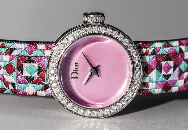 迪奧La Mini D De Dior Mosaïque Pink