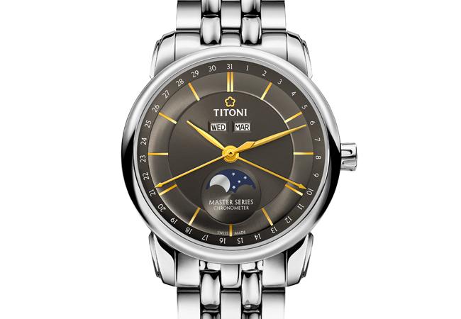 TITONI大師系列月相錶