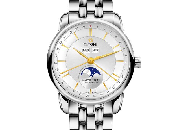 TITONI大師系列月相錶
