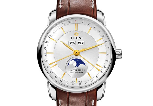 TITONI大師系列月相錶