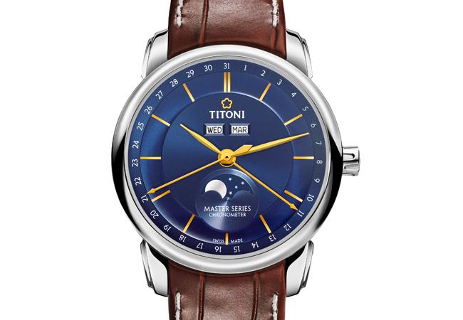 TITONI大師系列月相錶