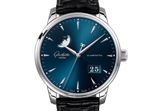 GLASHÜTTE ORIGINAL議員卓越大日曆月相腕錶