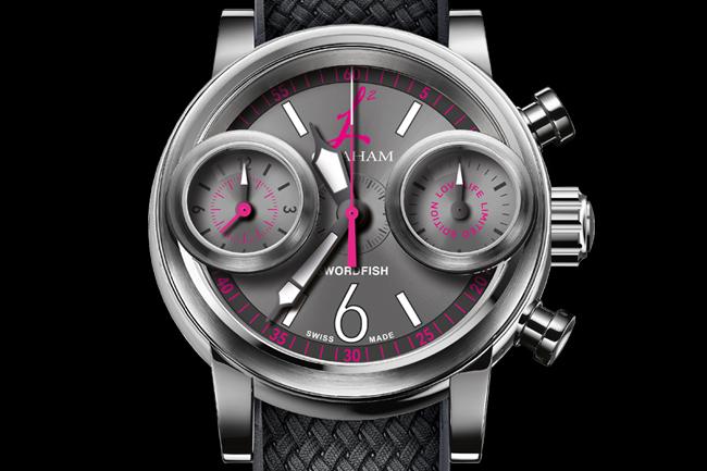 桃粉劍魚錶現愛 GRAHAM X LOVE LIFE劍魚限量計時腕錶