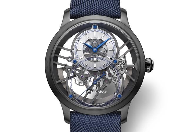 雅克德羅大秒針Skelet-One陶瓷鏤空腕錶