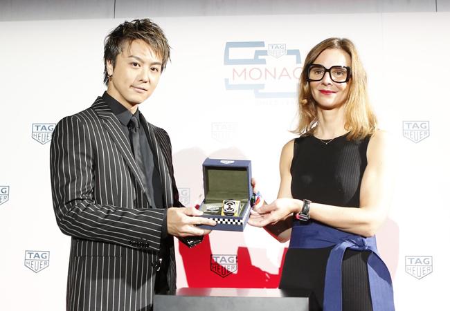 日本藝人放浪兄弟成員Takahiro及泰格豪雅傳承部門總監 Catherine Eberlé-Devaux