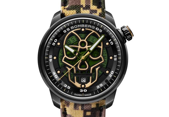 炸彈錶BB-01 軍綠迷彩骷髏自動大三針限量版