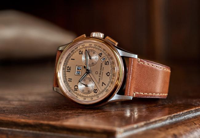 重返1950的古樸雅致 寶齊萊 傳承系列年曆雙盤計時碼錶