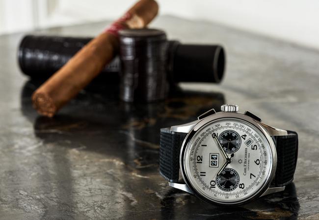 寶齊萊傳承系列年曆雙盤計時碼錶