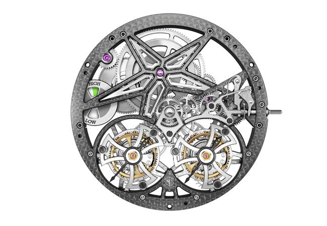 羅杰杜彼鏤空雙飛行陀飛輪腕錶