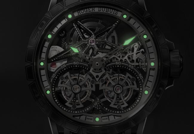 羅杰杜彼鏤空雙飛行陀飛輪腕錶