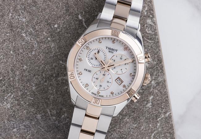 天梭表PR 100 Sport Chic系列石英計時女款