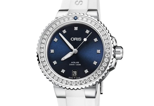 豪利時Aquis日期鑽錶