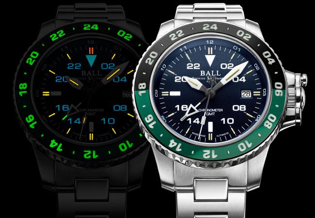 波爾錶AeroGMT II黑綠錶圈款