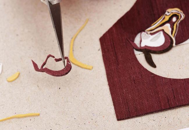 愛馬仕Slim d’Hermès Pégase Paysage 木片細工鑲嵌工藝腕錶