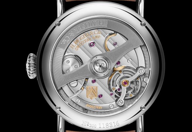 H.MOSER&CIE經典大三針電光藍腕錶