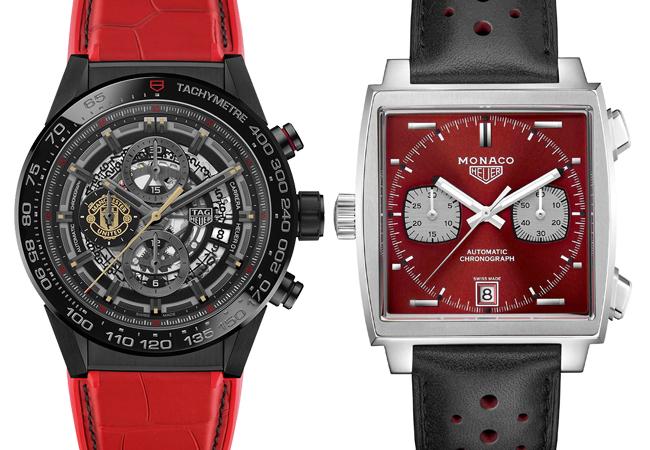 泰格豪雅Carrera系列Calibre Heuer 01曼聯三冠王限量版腕錶與泰格豪雅Monaco 五十週年1979–1989限量典藏版腕錶