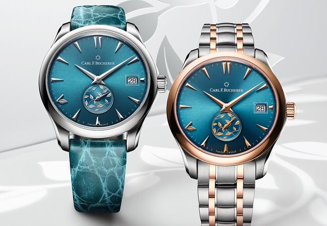 寶齊萊馬利龍自動日曆Love腕錶18K玫瑰金與不鏽鋼錶殼藍面款