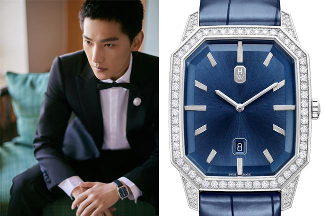 楊洋閃耀國際盛典 海瑞溫斯頓印記Emerald系列石英腕錶