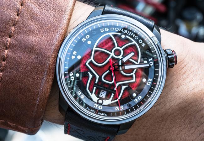 炸彈錶BB-01紅色火焰骷髏自動大三針