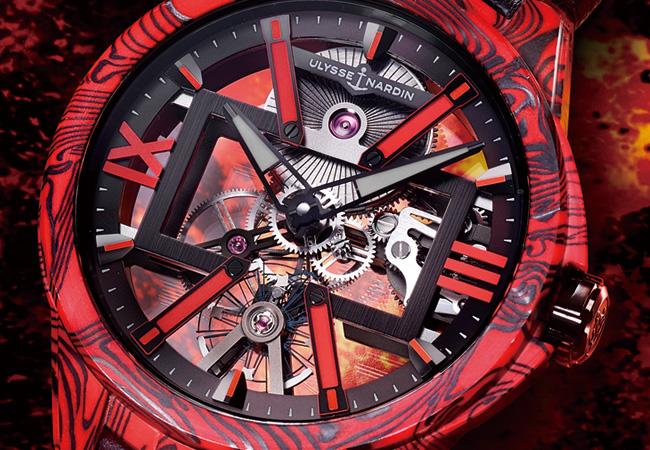 雅典錶鏤空X岩漿腕錶