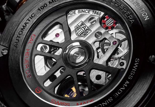 泰格豪雅Carrera Heuer 02鍛造碳流沙玫瑰金計時碼錶