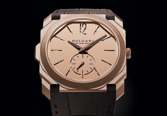 寶格麗Octo Finissimo Minute Repeater 噴砂玫瑰金超薄三問腕錶