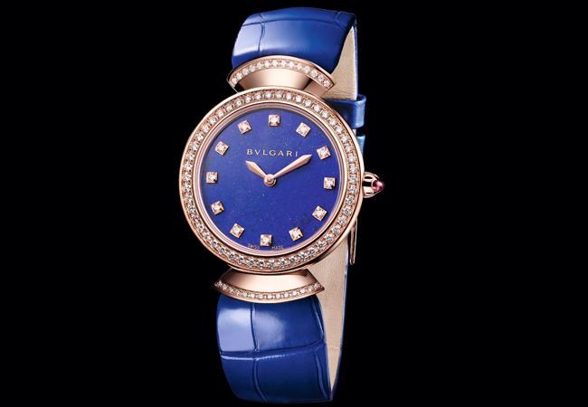 寶格麗Divas’ Dream 玫瑰金青金石腕錶 