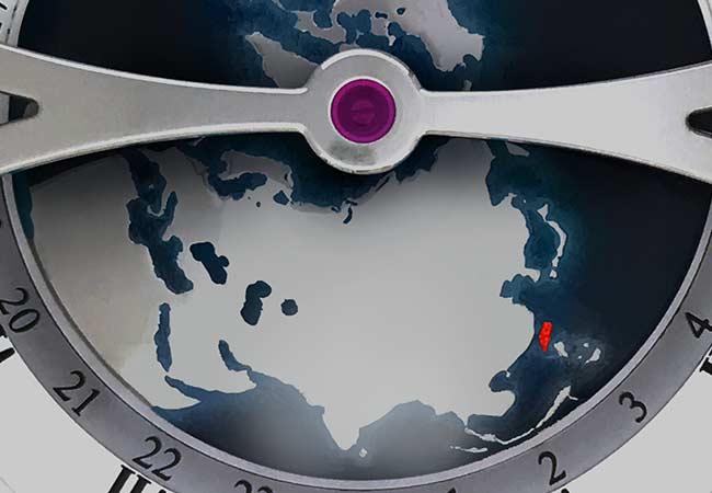 亞諾錶Globetrotter大旅行家世界時區腕錶台灣特仕版