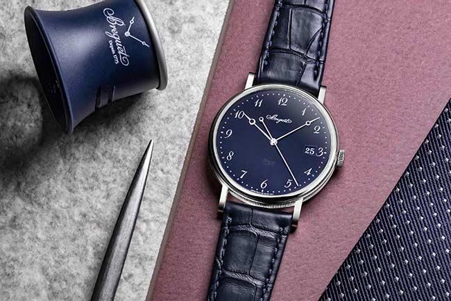 幽藍時光  寶璣5177藍色大明火琺瑯面盤腕錶