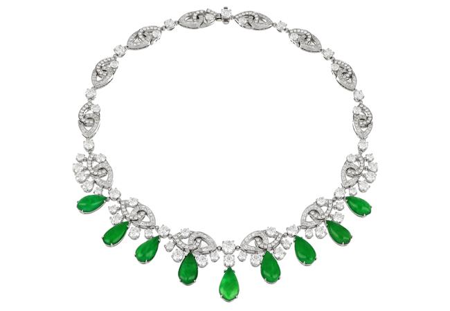 寶格麗頂級鑽石與翡翠項鍊
