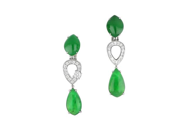 寶格麗頂級翡翠與鑽石耳環