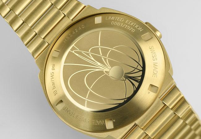 漢米爾頓Pulsar PSR錶底蓋以中子星圖樣為設計概念