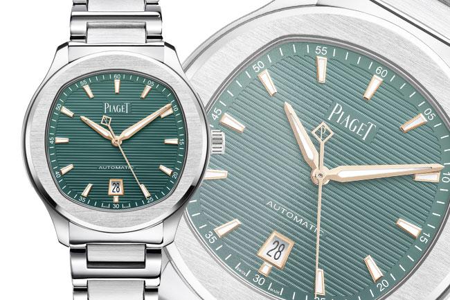 硬派鍊帶新裝 伯爵Polo孔雀綠錶盤腕錶