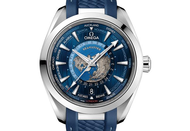 OMEGA Aqua Terra世界時區腕錶