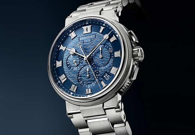 寶璣MARINE 5527計時碼錶貴金屬鍊帶款