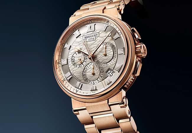 寶璣MARINE 5527計時碼錶貴金屬鍊帶款