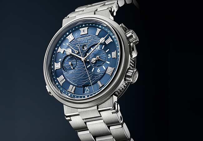 寶璣MARINE航海系列鬧鈴腕錶5547貴金屬鍊帶款