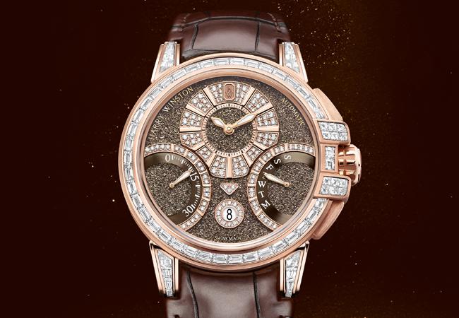 海瑞溫斯頓海洋 Ocean 系列 Sparkling 雙逆跳功能42毫米自動腕錶