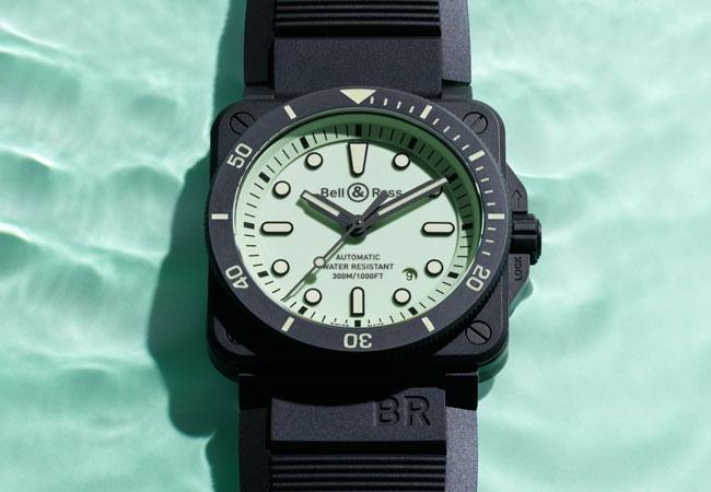 嶄新夜光色調BELL & ROSS BR 03-92 Diver Full Lum潛水錶  