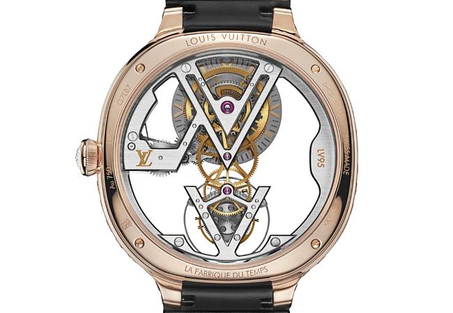 路易威登LOUIS VUITTON Voyager Tourbillon Volant PDG PG sertie diamants