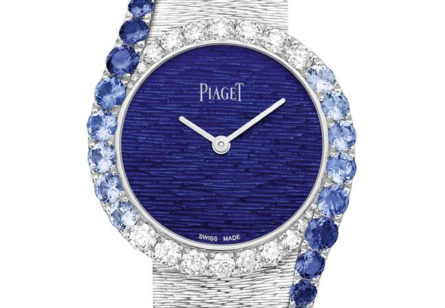 伯爵表PIAGET Limelight Gala系列18K白金漸層藍寶石鑲鑽高級珠寶腕錶